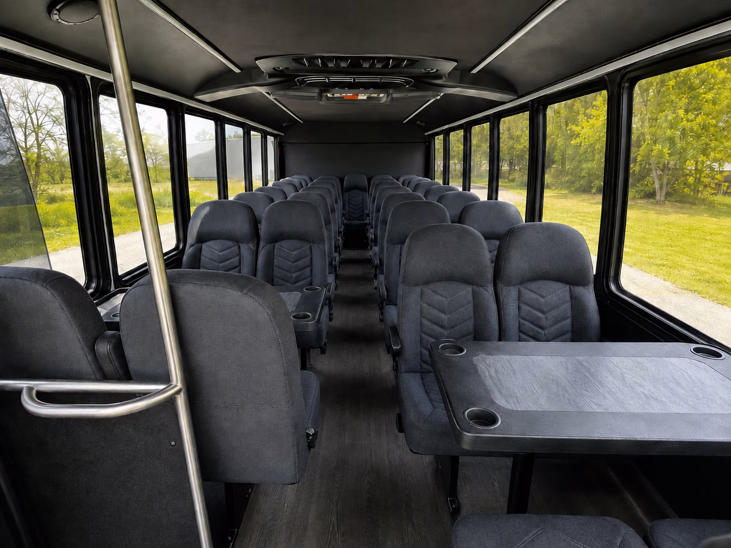 cambridge 18 passenger minibus inside