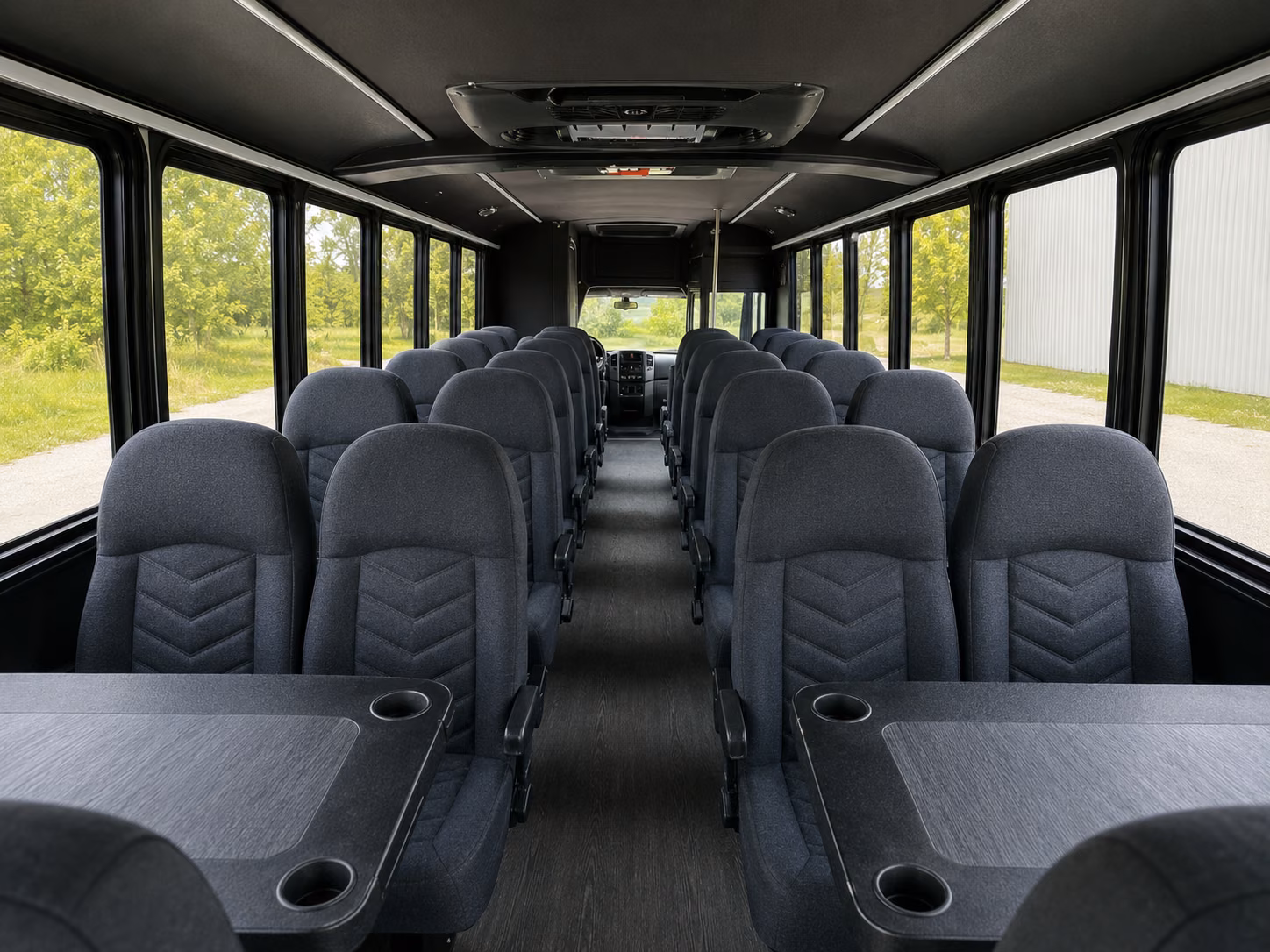 cambridge 18 passenger minibus interior