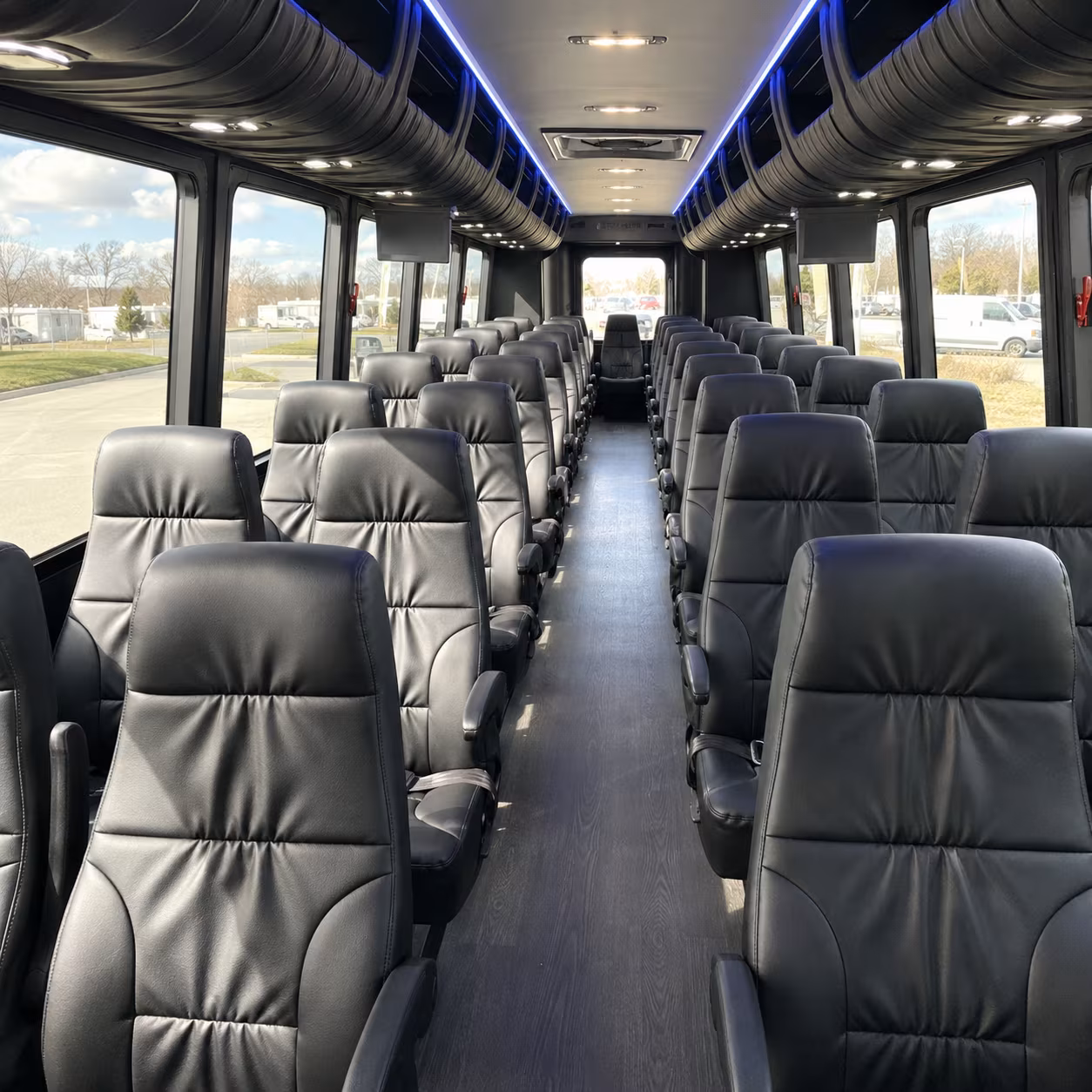 cambridge 28 passenger minibus interior